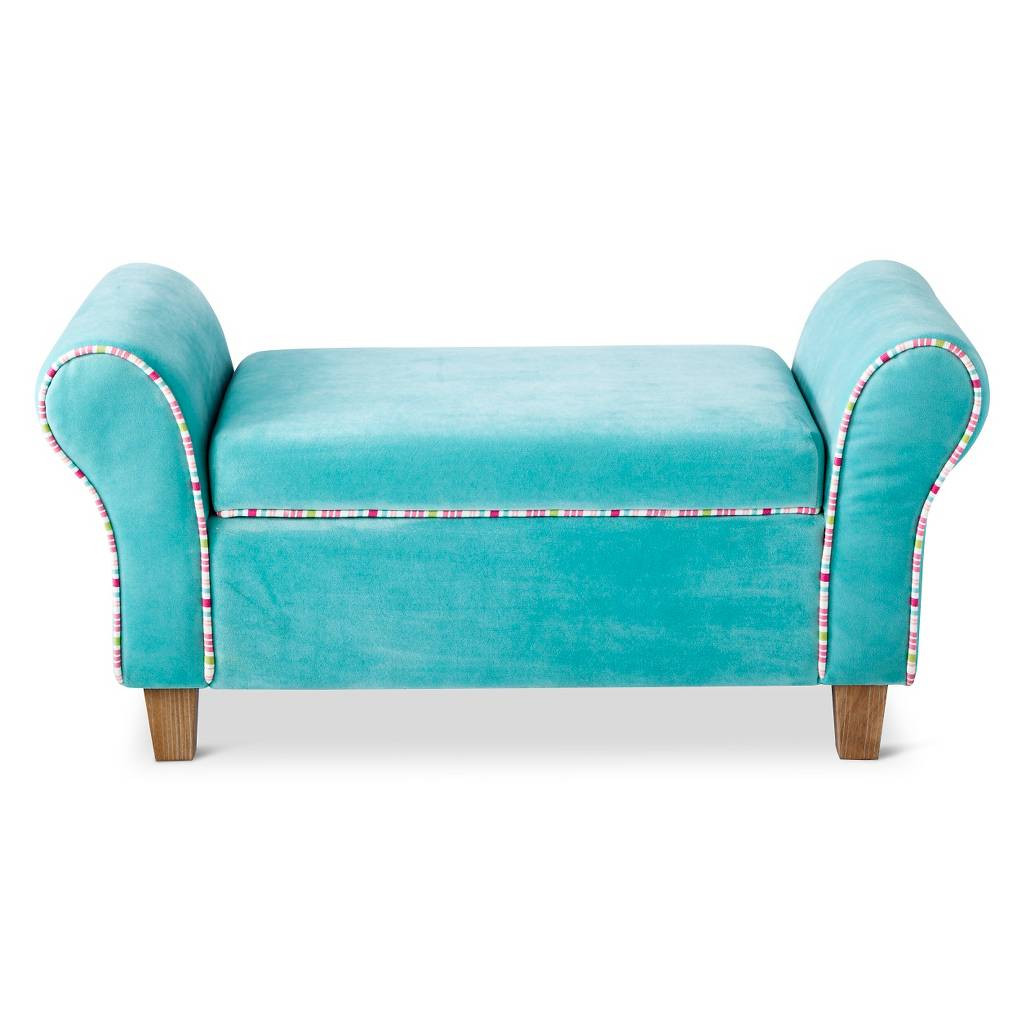 Turquoise Bench With Storage
 Turquoise Kids Upholstered Storage Bench