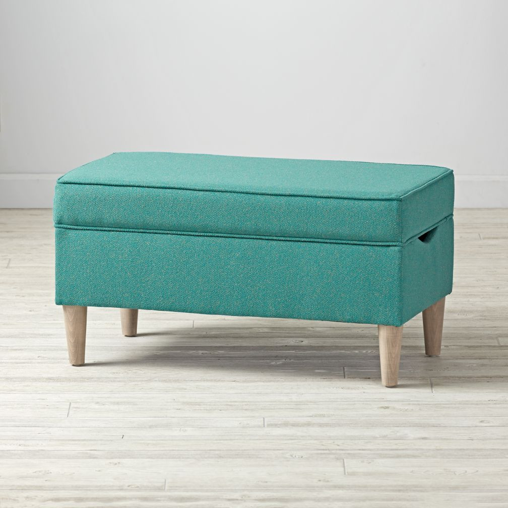Turquoise Bench With Storage
 Upholstered Turquoise Storage Bench