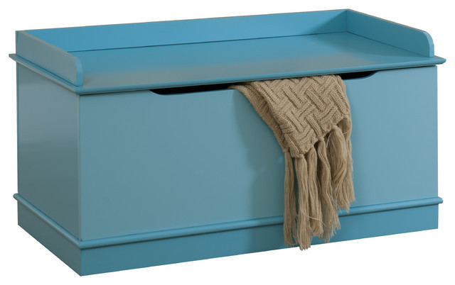 Turquoise Bench With Storage
 Turquoise Blue Finish Wood Storage Bench Toy Box Kids