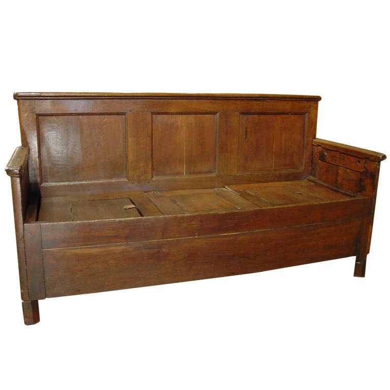 Used Storage Bench
 Antique Wooden Storage Bench from France at 1stdibs
