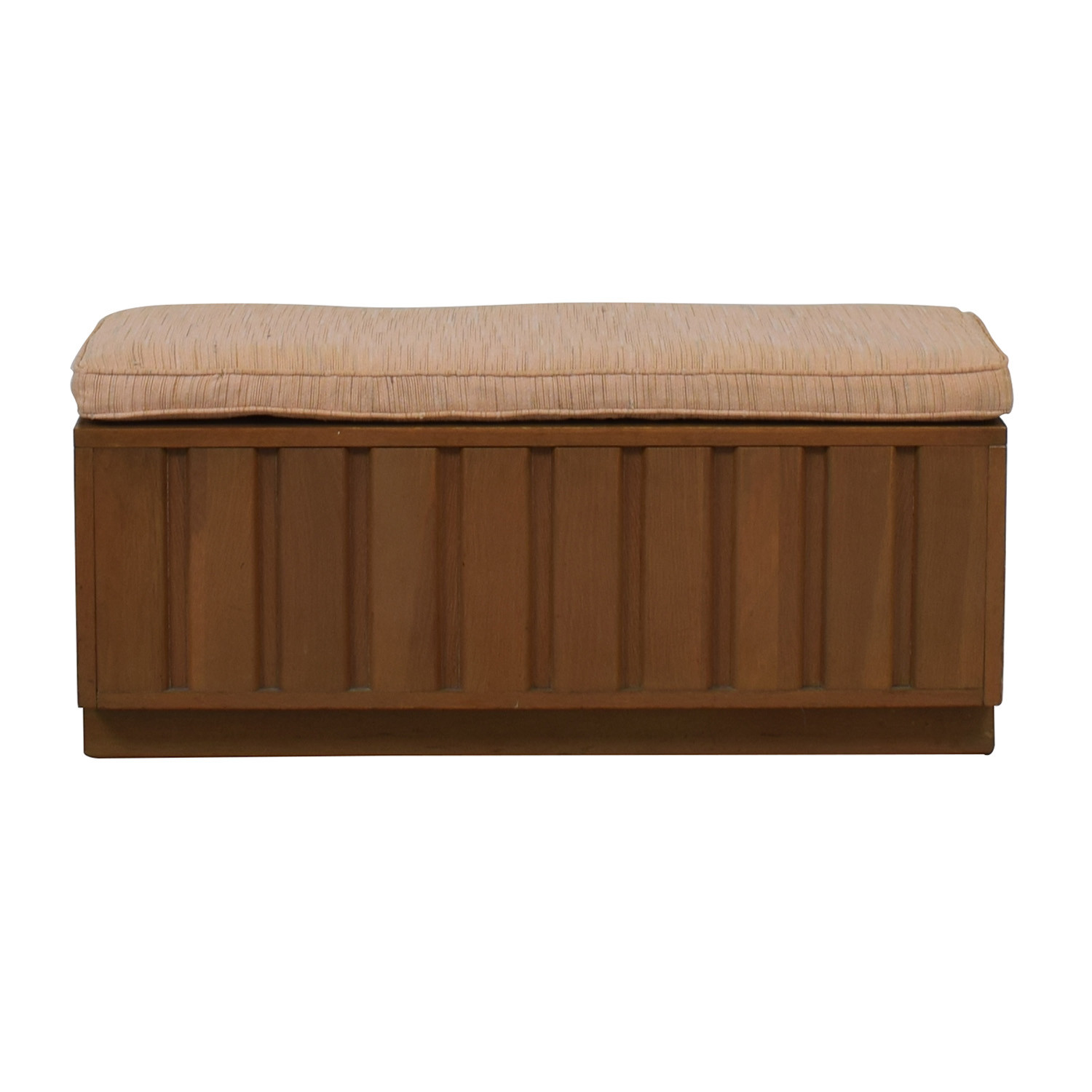 Used Storage Bench
 OFF Wood Storage Bench with Beige Cushion Chairs
