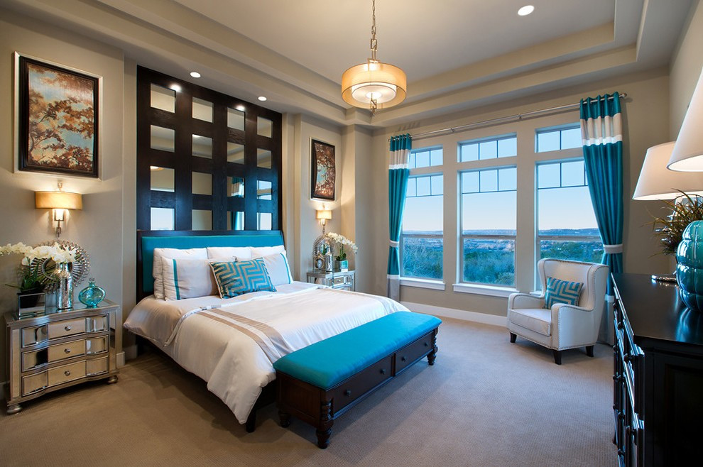 Wall Curtains Bedroom
 austin light teal curtains bedroom contemporary with wall