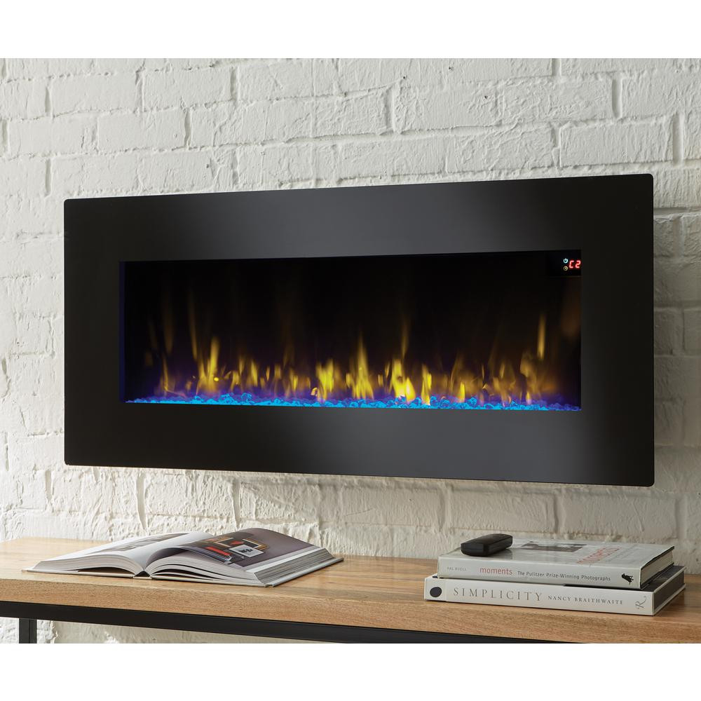 Wall Hung Electric Fireplace
 42 in Infrared Wall Mount Electric Fireplace Modern