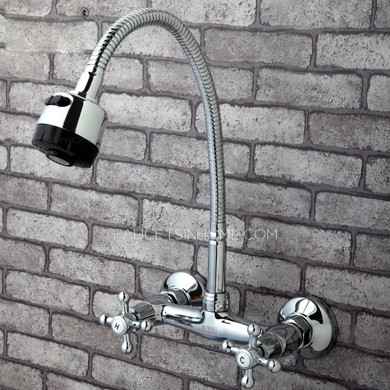 Wall Mount Kitchen Sinks
 Old Full Rotatable Wall Mounted Kitchen Sink Faucet