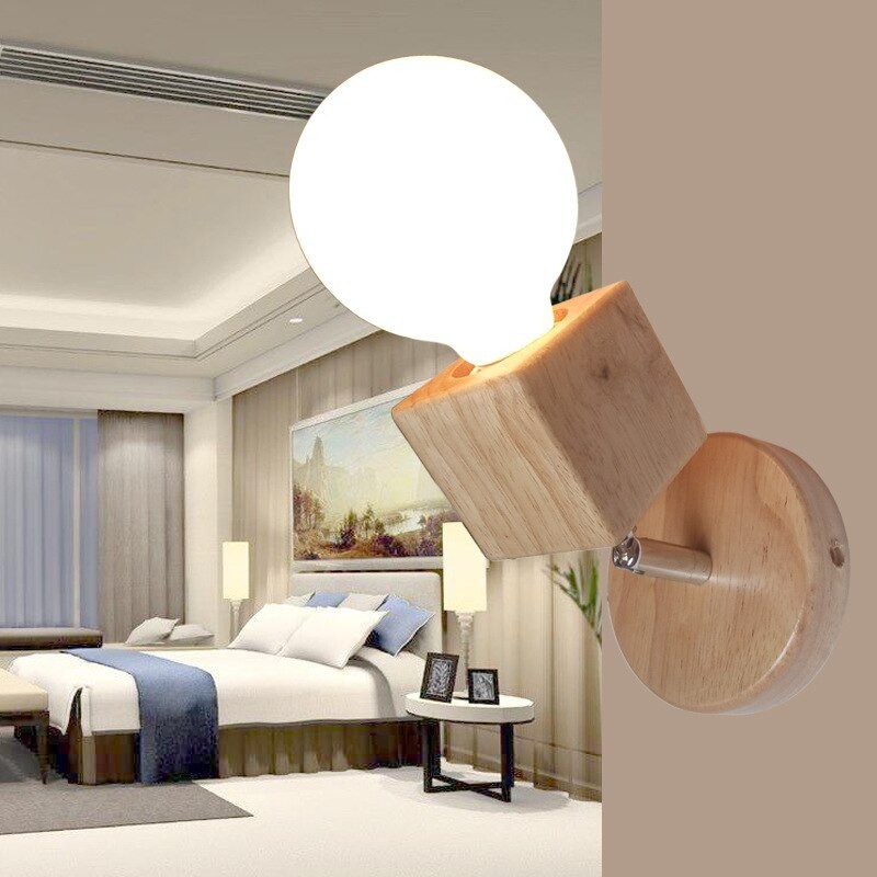 Wall Mounted Bedroom Lights
 Modern Wall Lamps Bedroom Wall Lights Oak Wood Adjustable