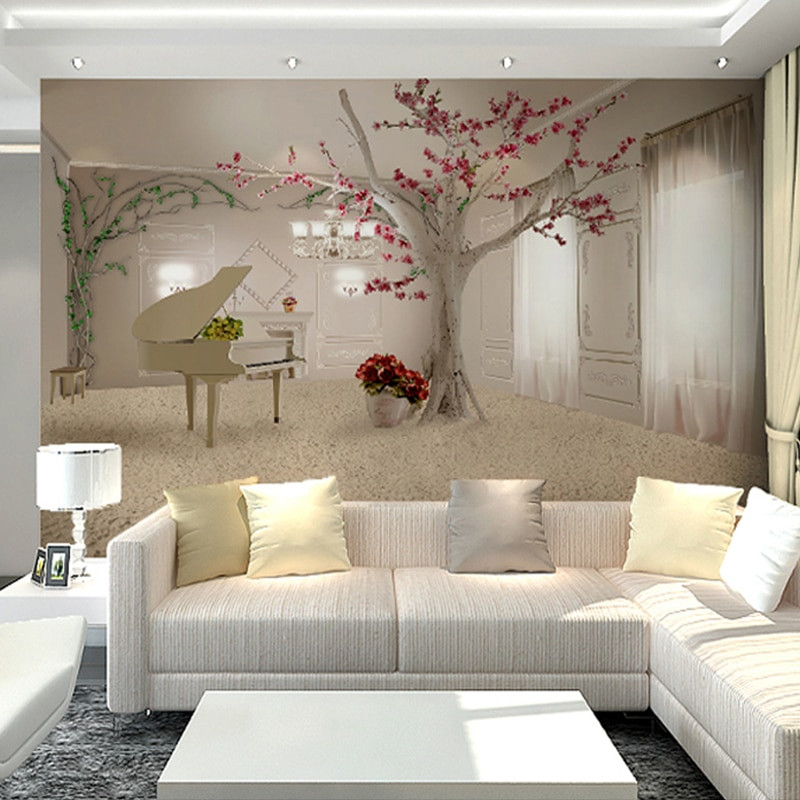 Wall Murals For Living Room
 Aliexpress Buy Custom Any Size 3D Wall Murals