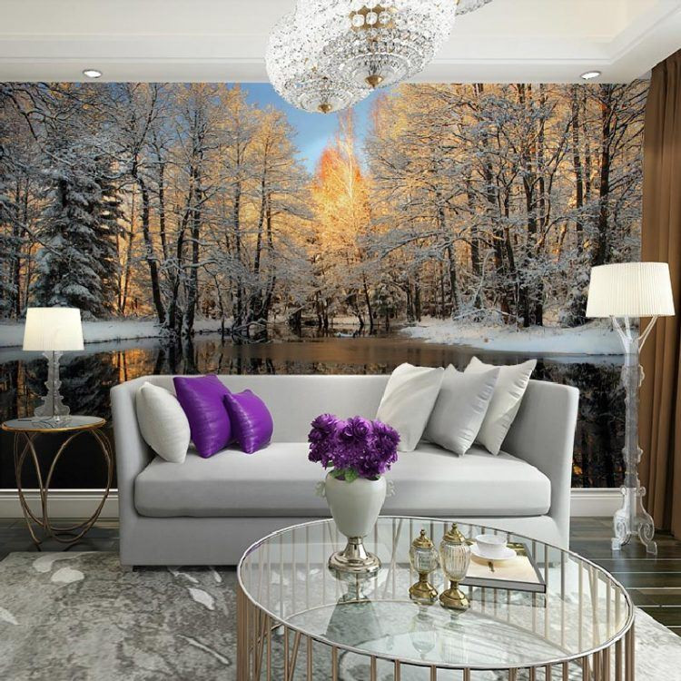 20 Awesome Wall Murals for Living Room - Home Decoration and