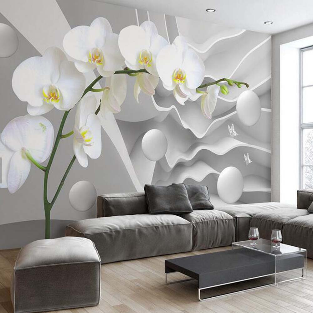 Wall Murals For Living Room
 3D Abstract Mural Wallpaper flower Circle Ball Wall