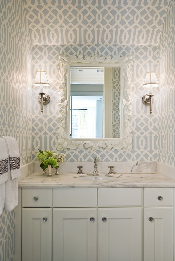 Wall Pictures For Bathroom
 20 Gorgeous Wallpaper Ideas for Your Powder Room