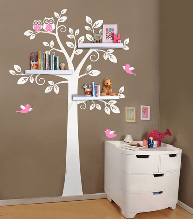 Wall Shelves For Bedrooms
 Wall Shelf Tree Nursery Wall Decals Decorative Wall