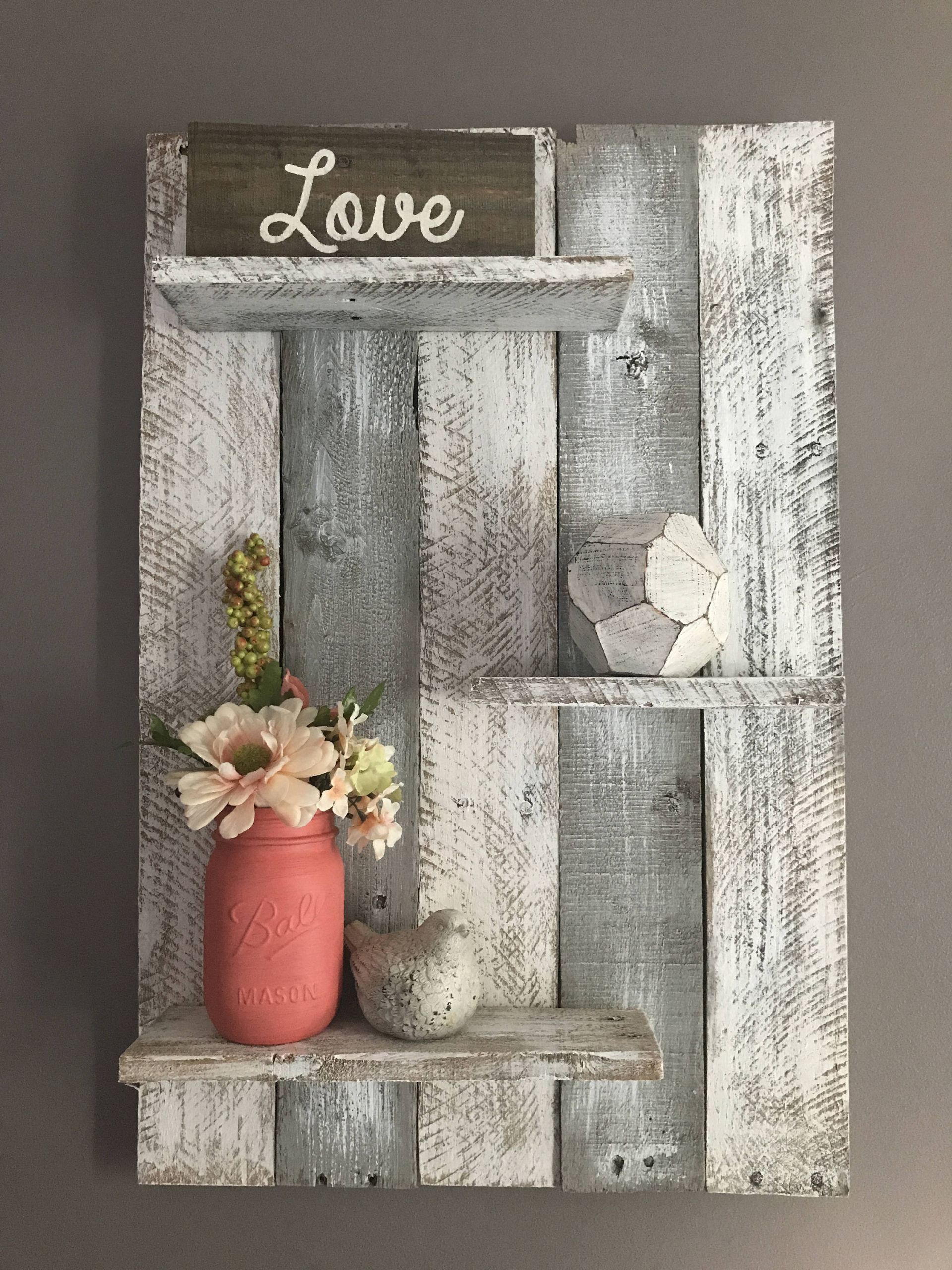 Wall Shelves For Bedrooms
 Gray pallet wall shelf pallet wall shelf bedroom decor
