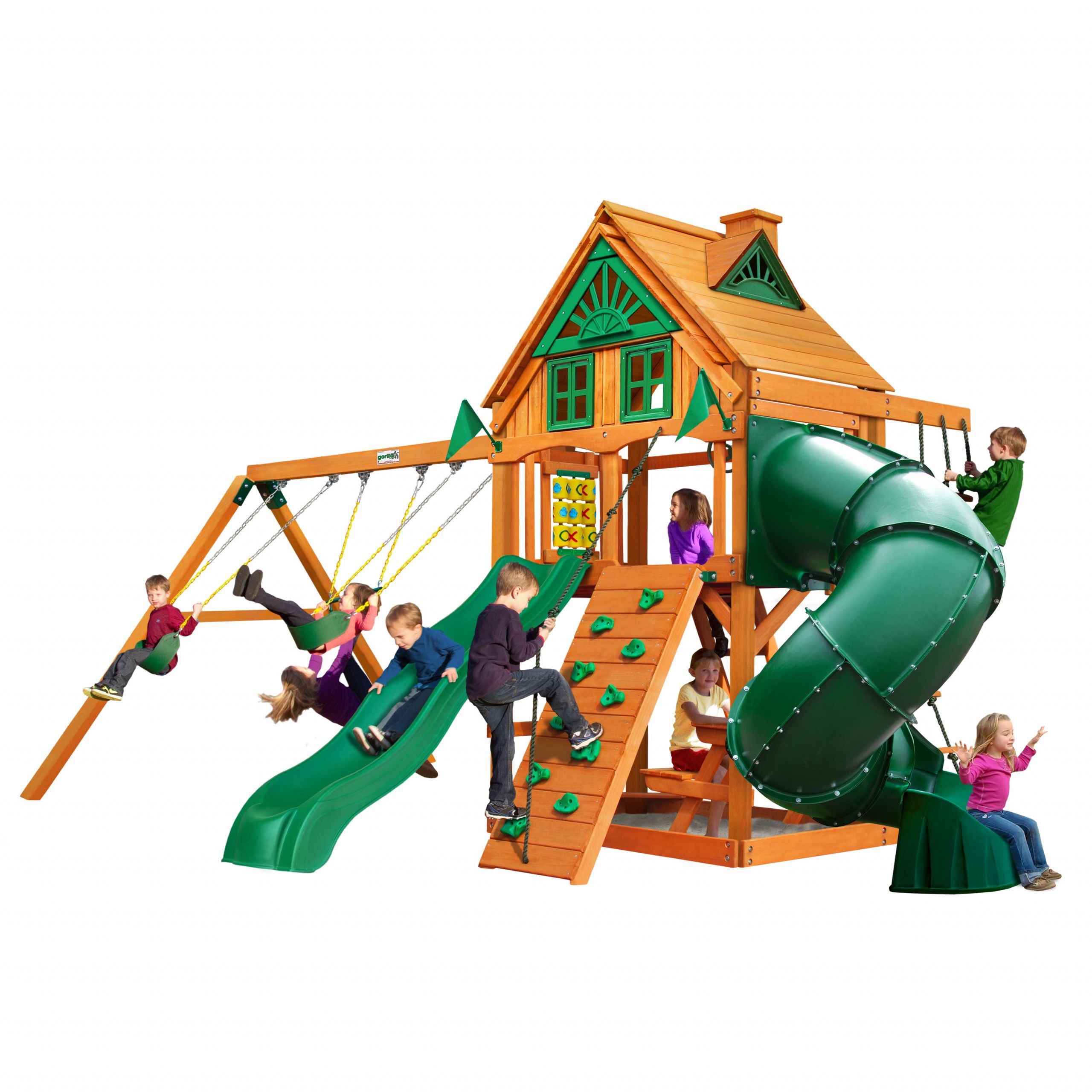 Walmart Backyard Playsets
 Gorilla Playsets Mountaineer Treehouse Wooden Swing Set