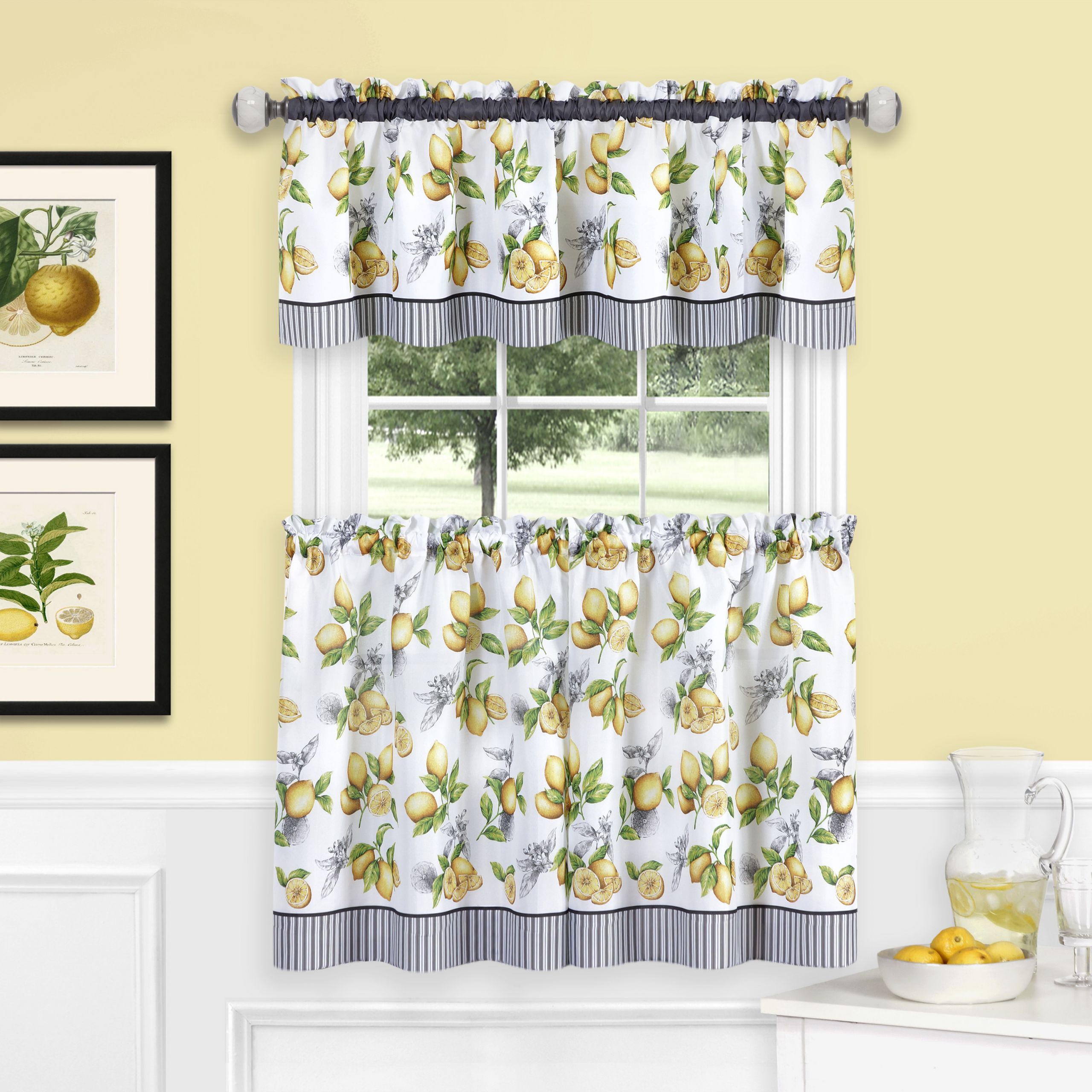 Walmart Curtains Kitchen
 Lemons on Vine plete Café Kitchen Curtain Tier
