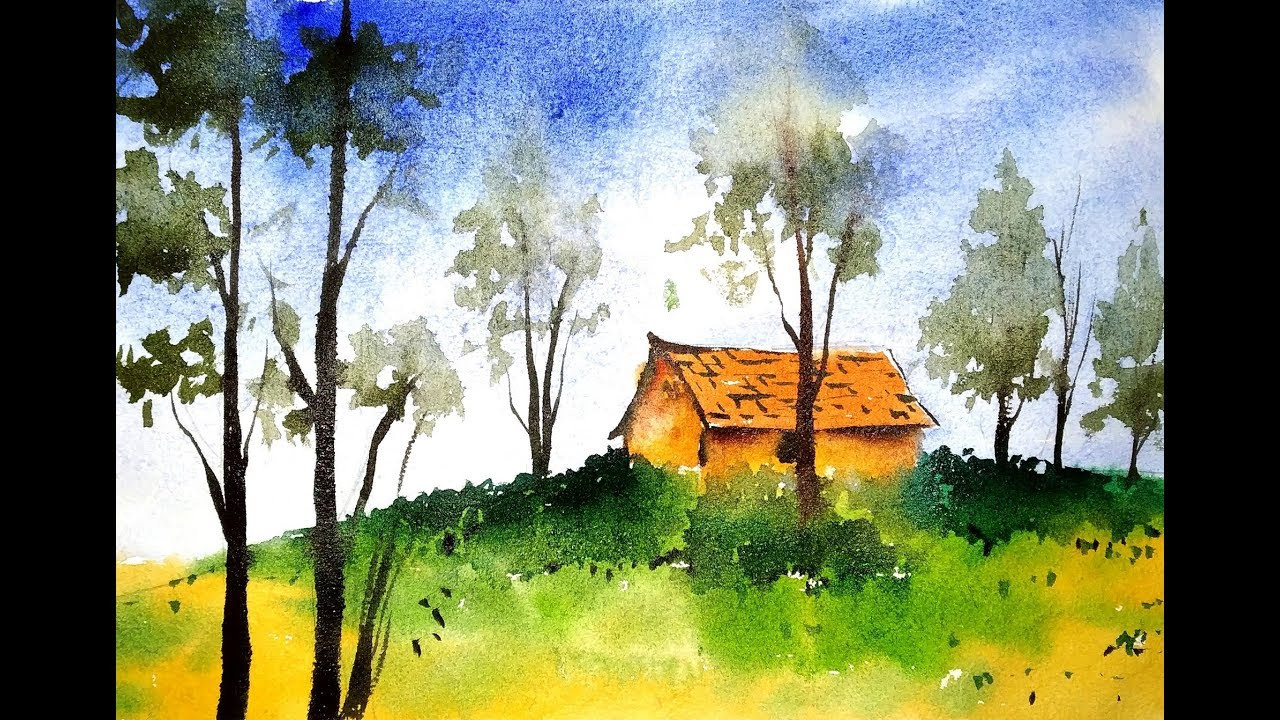 Watercolor Landscape Paintings
 Simple Watercolor Landscape Painting for Beginners