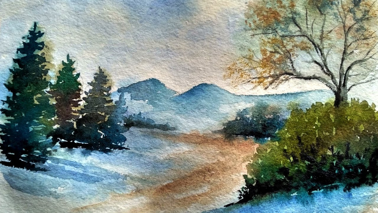 Watercolor Landscape Paintings
 Painting Easy Simple Landscape Paint with david