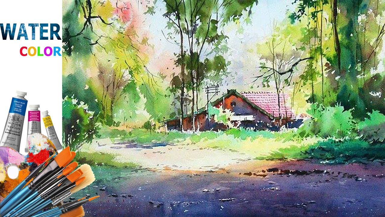Watercolor Painting Landscape
 watercolor landscape painting for beginners tutorial