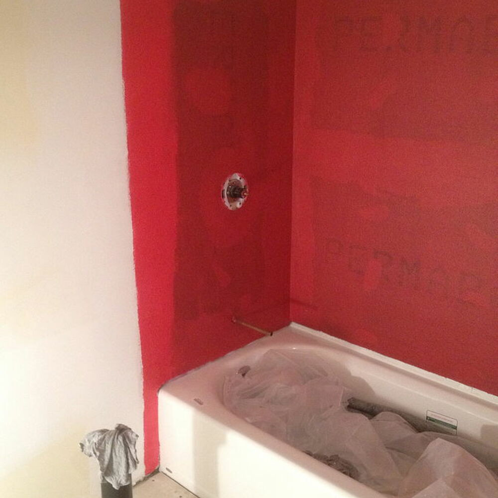 Waterproof Walls For Bathroom
 Create a Waterproof Bathtub Wall for Less than $50