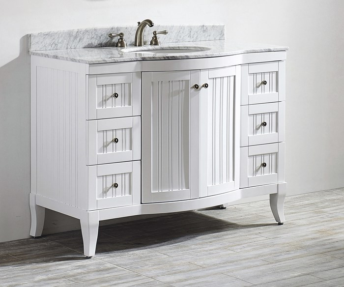 White 48 Inch Bathroom Vanities
 48 Inch White Free Standing Vanities for a Bath Renovation