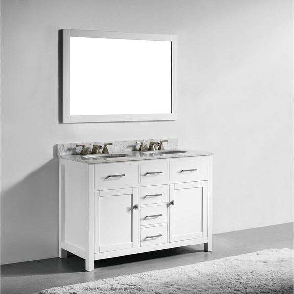White 48 Inch Bathroom Vanities
 Shop 48 inch White Finish Solid Wood Double Sink Bathroom
