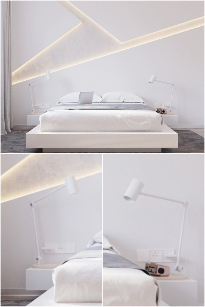 White Bedroom Lights
 22 Сurious examples How Lighting & Lamps change White