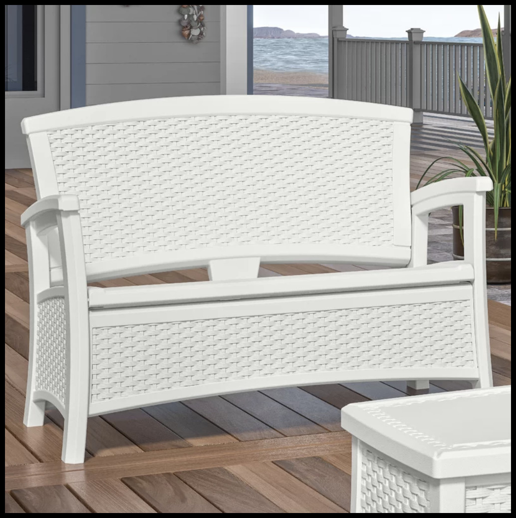 White Bench With Storage
 7 Elegant Outdoor Storage Benches for Your Garden Cute