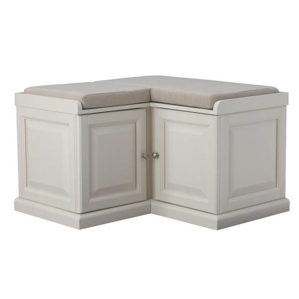 White Bench With Storage
 Home Decorators Collection Walker White Storage Bench