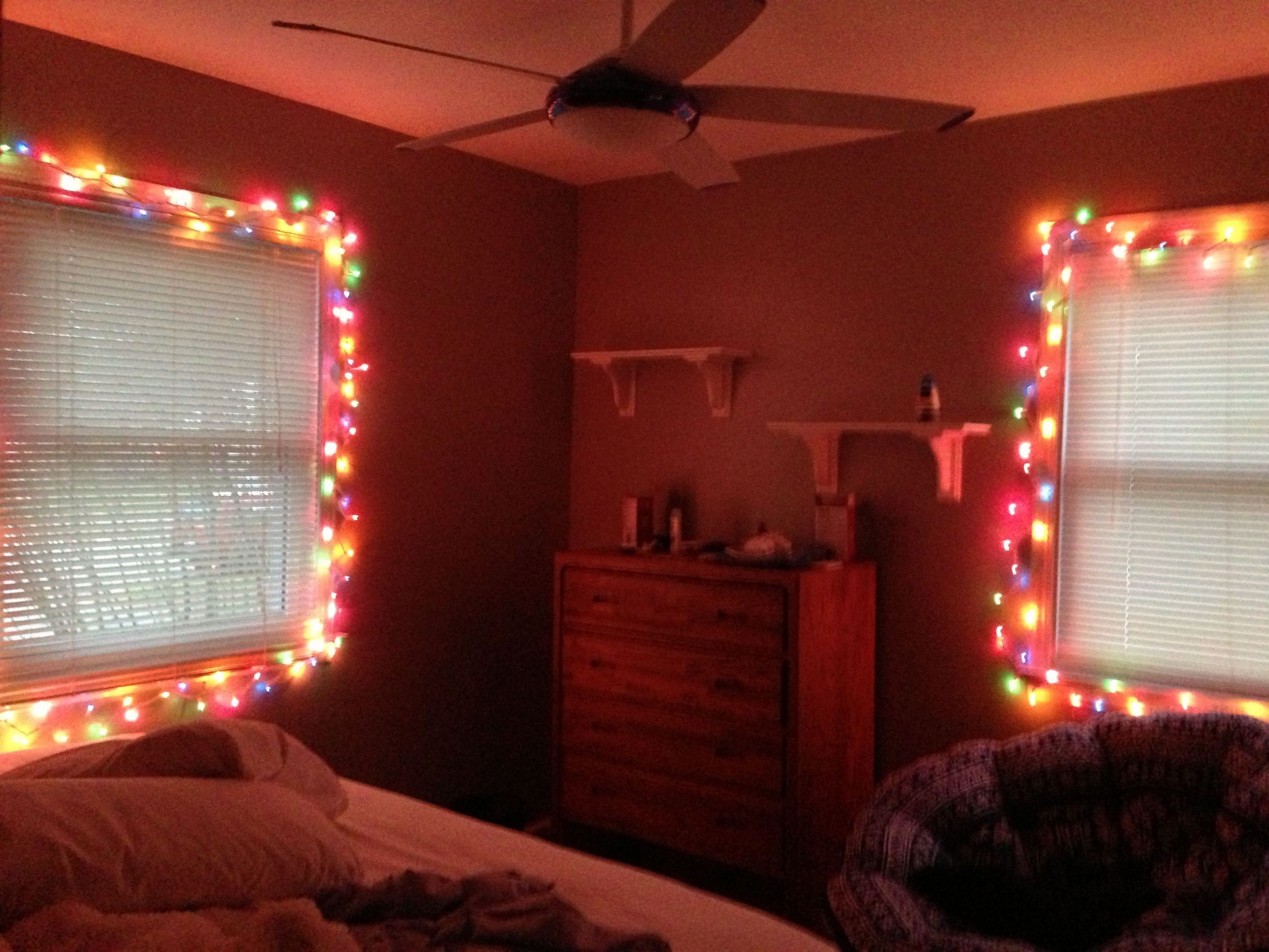 White Christmas Lights In Bedroom
 Pin on College