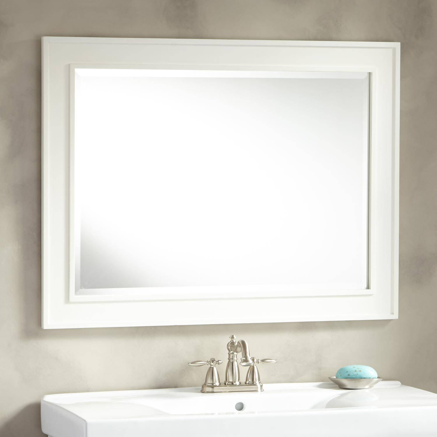 White Framed Bathroom Mirrors
 Bathroom Framed Mirror