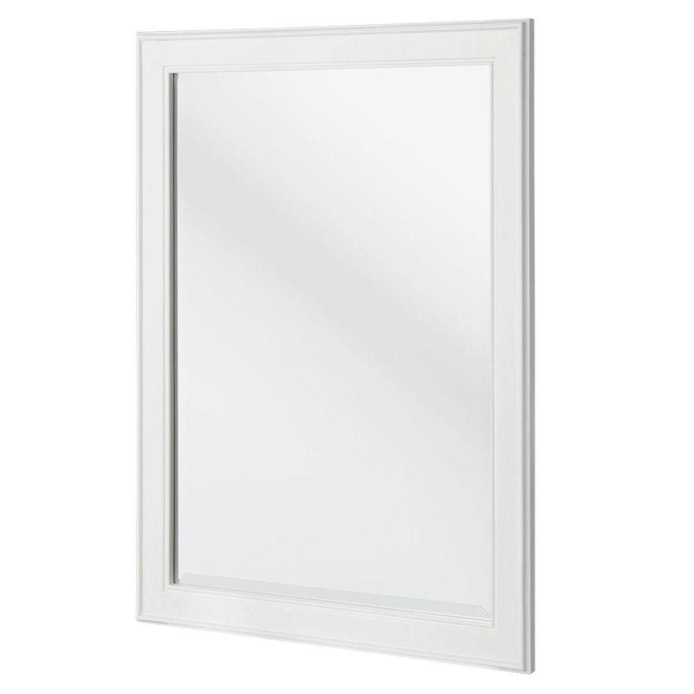 White Framed Bathroom Mirrors
 Home Decorators Collection Gazette 24 in x 32 in Framed