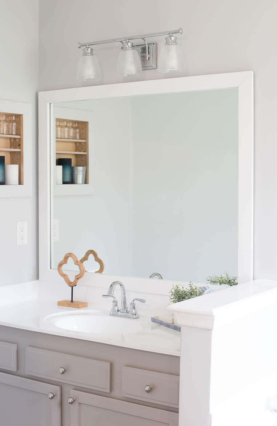 White Framed Bathroom Mirrors
 How to Frame a Bathroom Mirror Easy DIY project