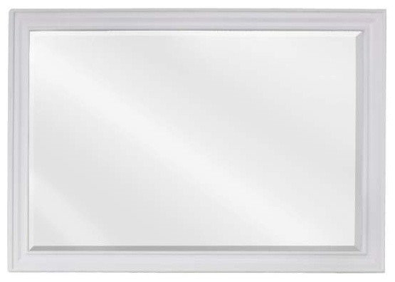 White Framed Bathroom Mirrors
 Elements Douglas Bath Mirror White Frame 42 Inch x 1 Inch