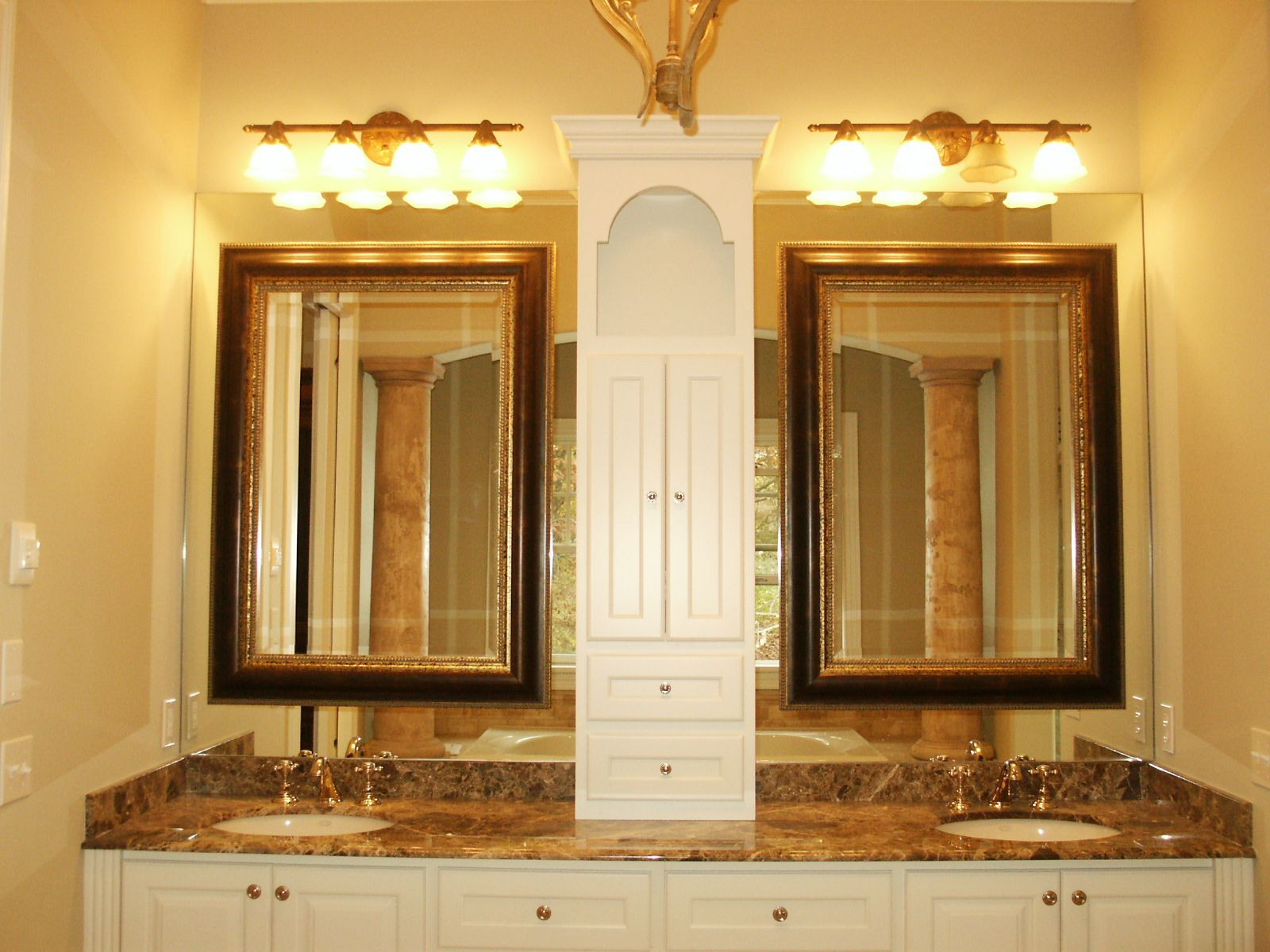 White Framed Bathroom Mirrors
 Tips Framed Bathroom Mirrors MidCityEast