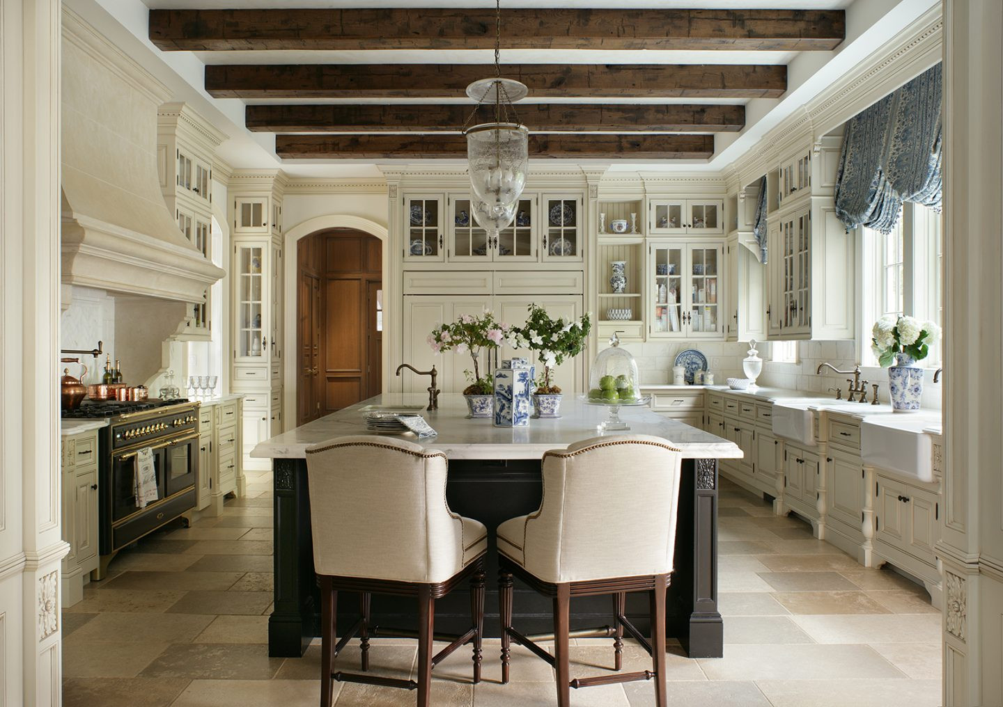White French Country Kitchen
 Blue & White Classic Decor Inspiration [Get Inspired