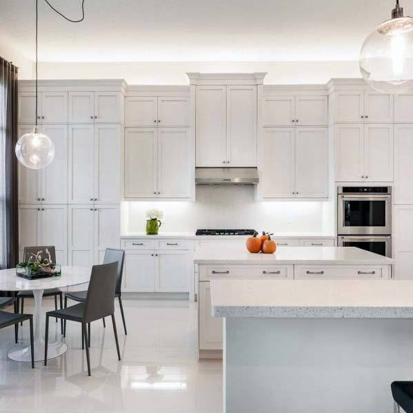 White Kitchen With Tile Floor
 Top 50 Best Kitchen Floor Tile Ideas Flooring Designs