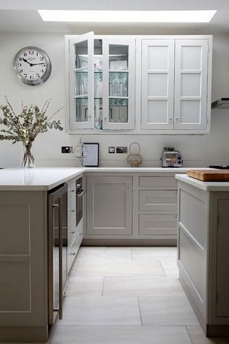 White Kitchen With Tile Floor
 white tile kitchen floor