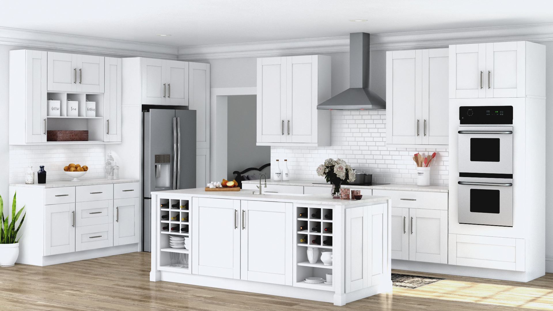White Shaker Cabinets Kitchen
 Shaker White Coordinating Cabinet Hardware – Kitchen – The