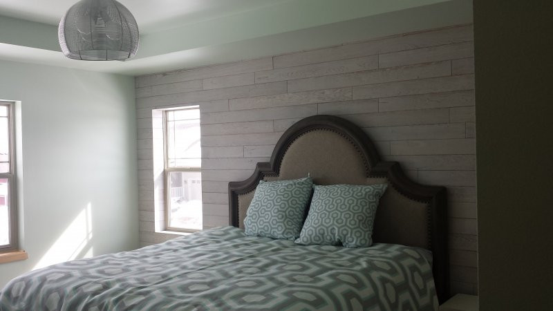 Wooden Accent Wall Bedroom
 Wood Accent Wall in Master Bedroom – Time 2 Remodel LLC