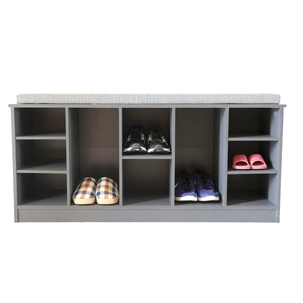 Wooden Shoe Storage Bench
 Basicwise Wooden Shoe Cubicle Storage Entryway Bench with