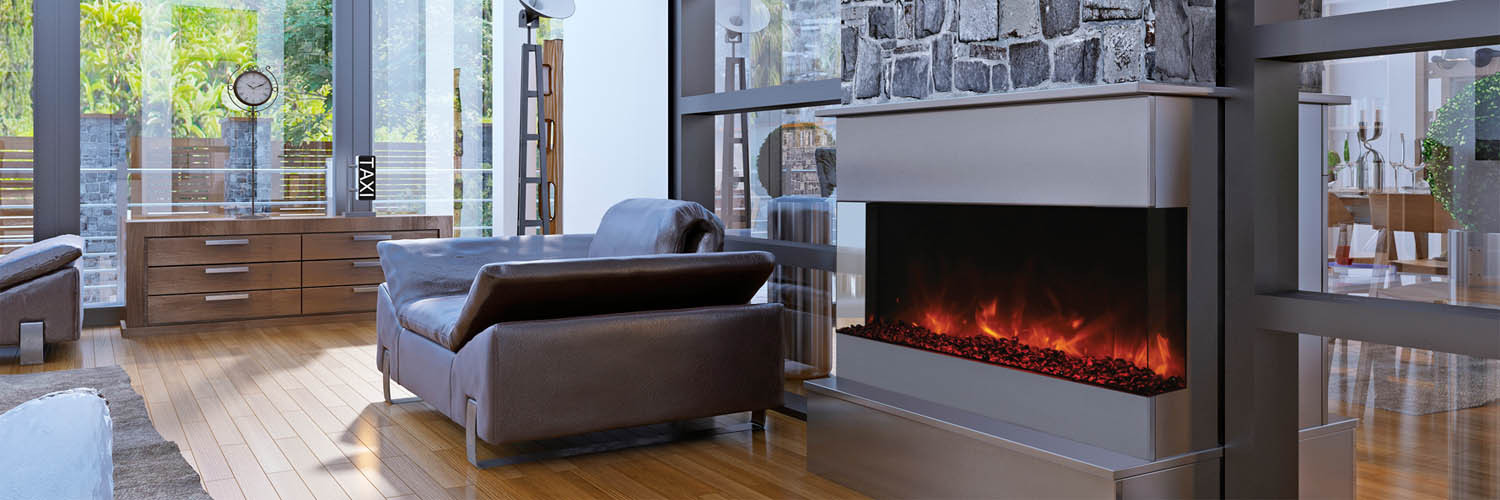3 Sided Electric Fireplace
 Amantii 40 TRU VIEW XL – 3 Sided Electric Fireplace