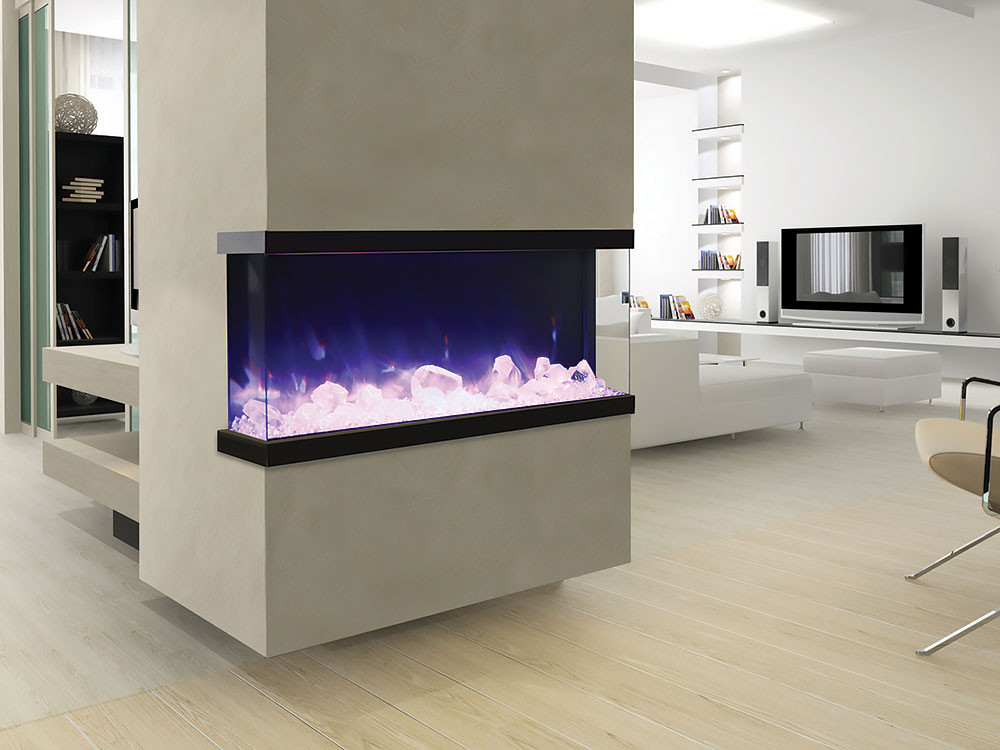 3 Sided Electric Fireplace
 Amantii Panorama Series 50 In 3 Sided Built In Electric