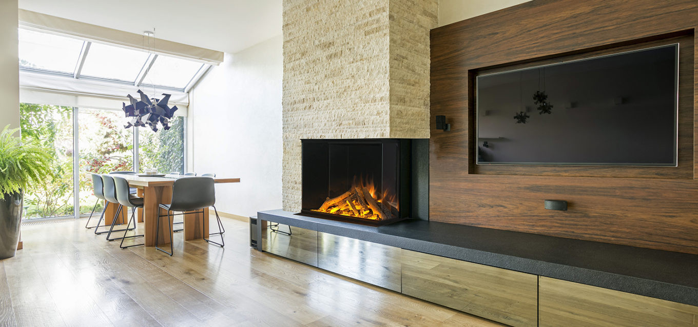 3 Sided Electric Fireplace
 E32 H by Electric Modern