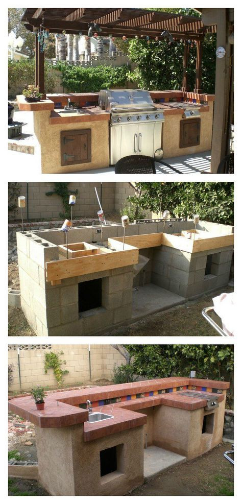 Cinder Block Outdoor Kitchen Plans
 DIY Concrete Cinder Blocks Outdoor Barbecue Kitchen