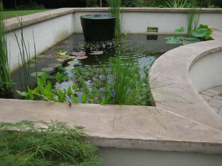 Diy Above Ground Koi Pond
 Side view of an modern above ground koi pond with stacked