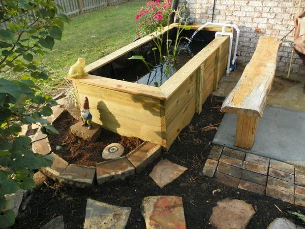 Diy Above Ground Koi Pond
 Here s a small rectangular above ground pond with heater
