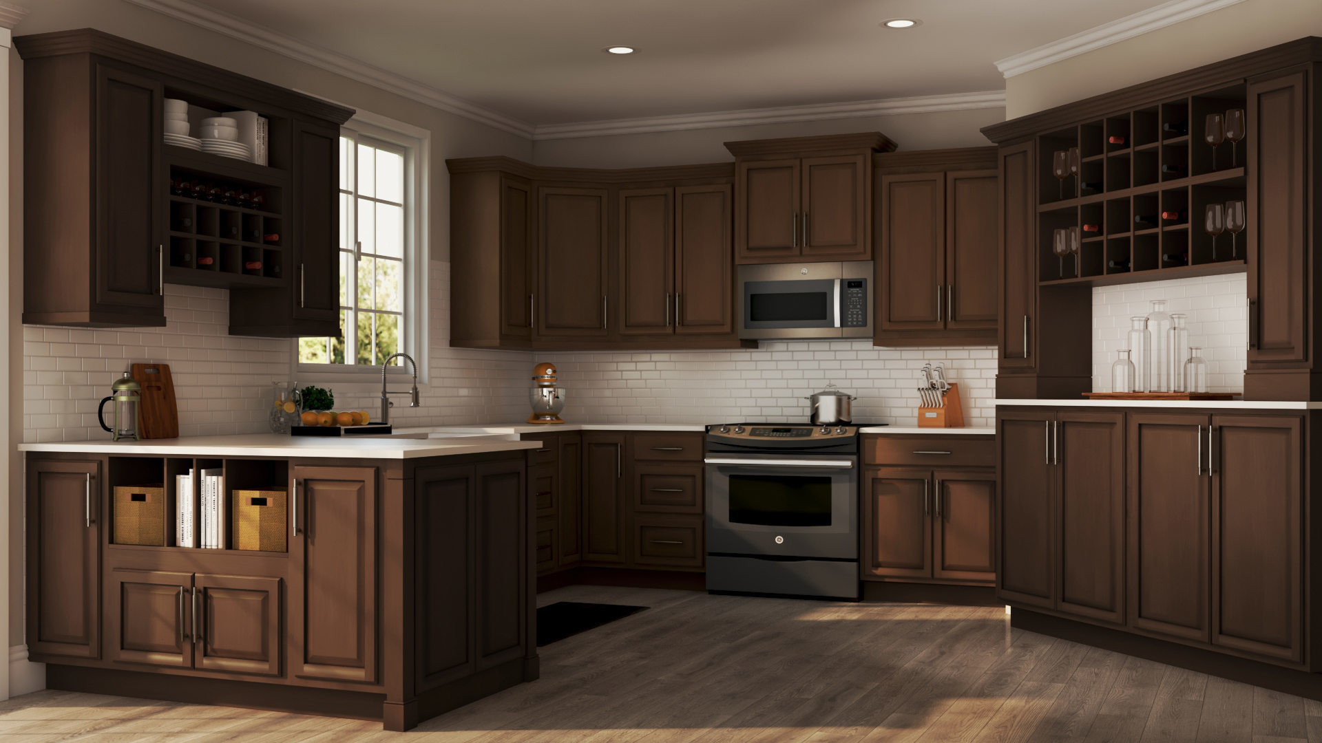 Homedepot Kitchen Cabinets
 Hampton Wall Kitchen Cabinets in Cognac – Kitchen – The