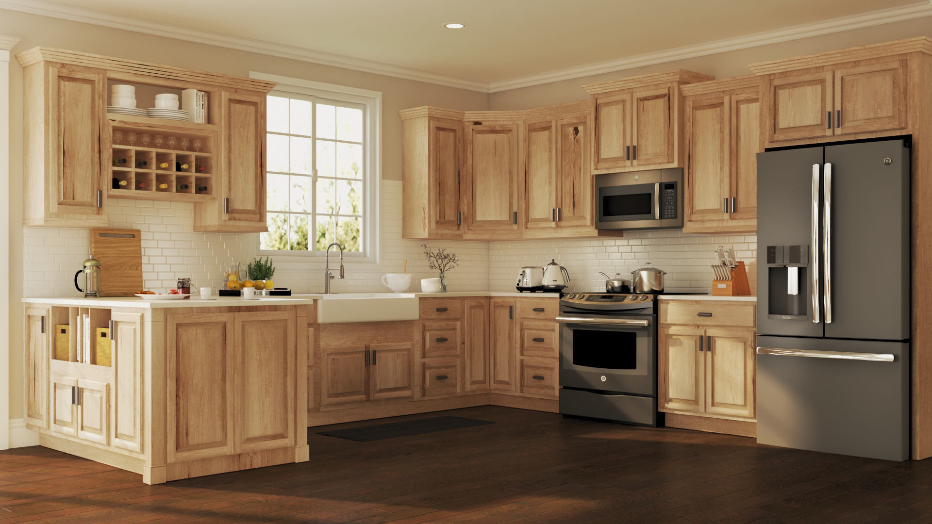 Homedepot Kitchen Cabinets
 Hampton Bath Cabinets in Natural Hickory – Kitchen – The