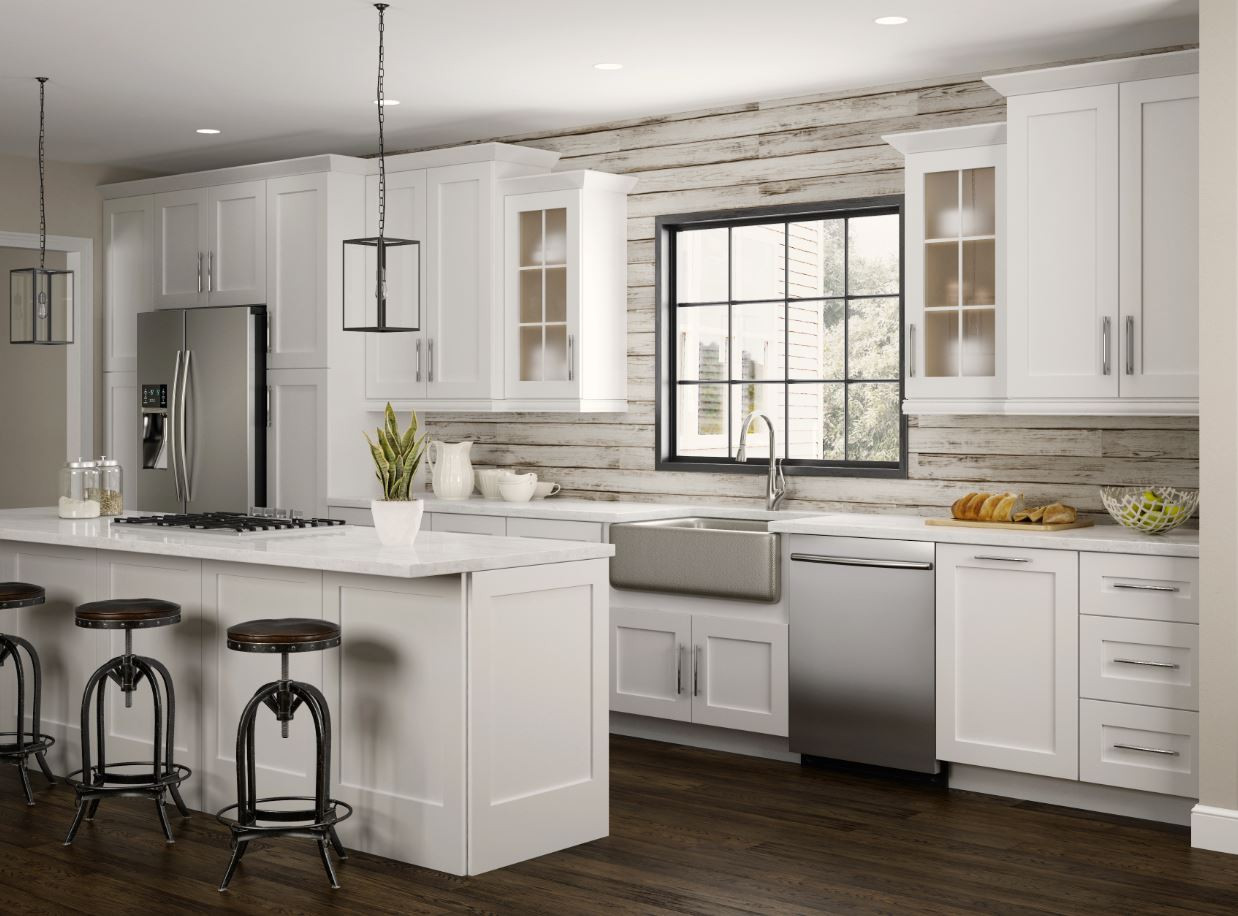 Homedepot Kitchen Cabinets
 Newport Wall Cabinets in Pacific White – Kitchen – The