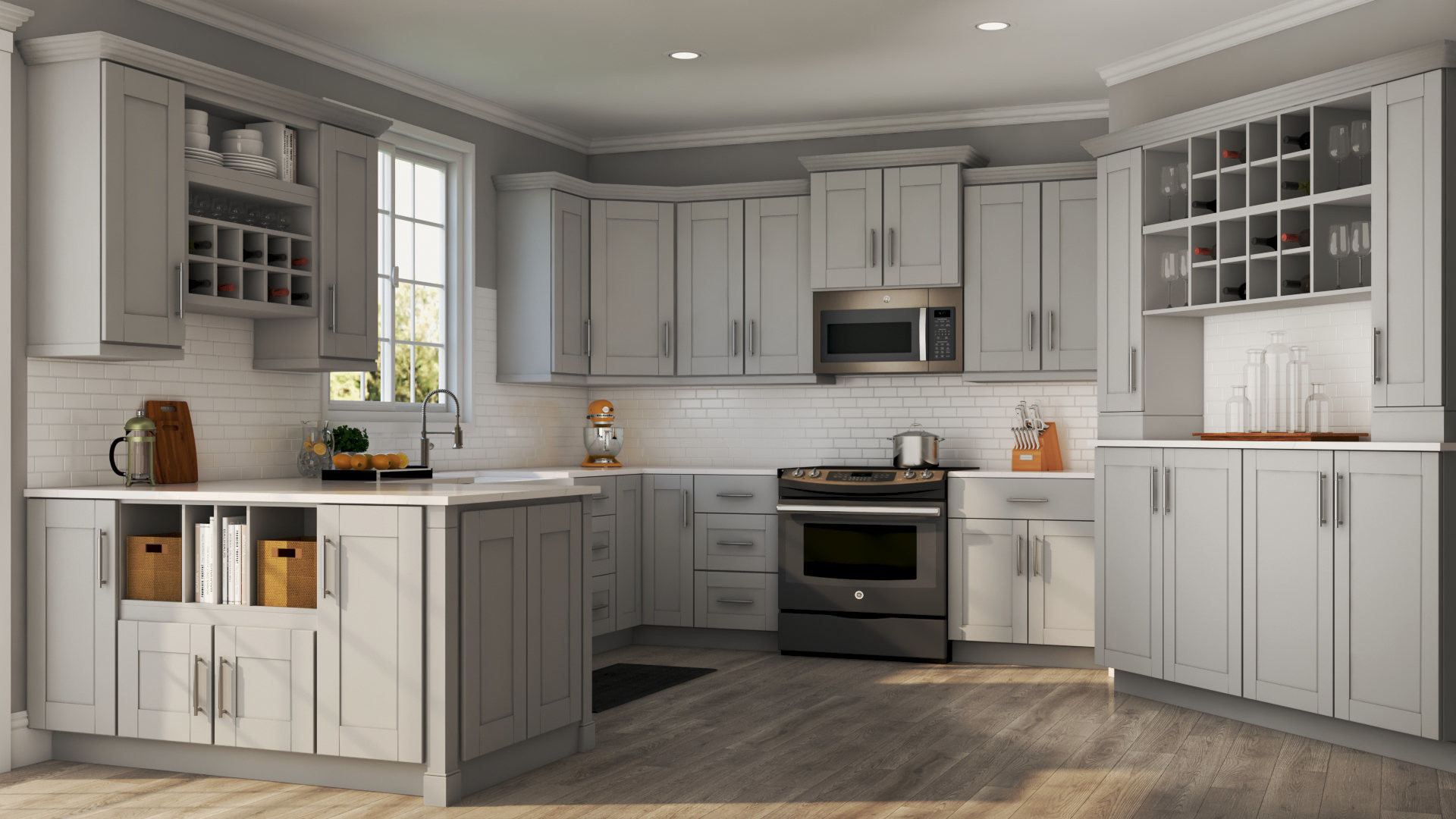 Homedepot Kitchen Cabinets
 Shaker Specialty Cabinets in Dove Gray – Kitchen – The
