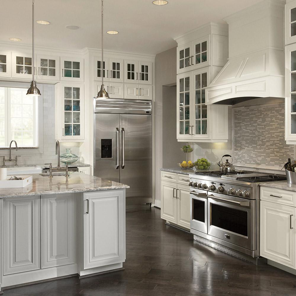 Homedepot Kitchen Cabinets
 American Woodmark Custom Kitchen Cabinets Shown in Classic