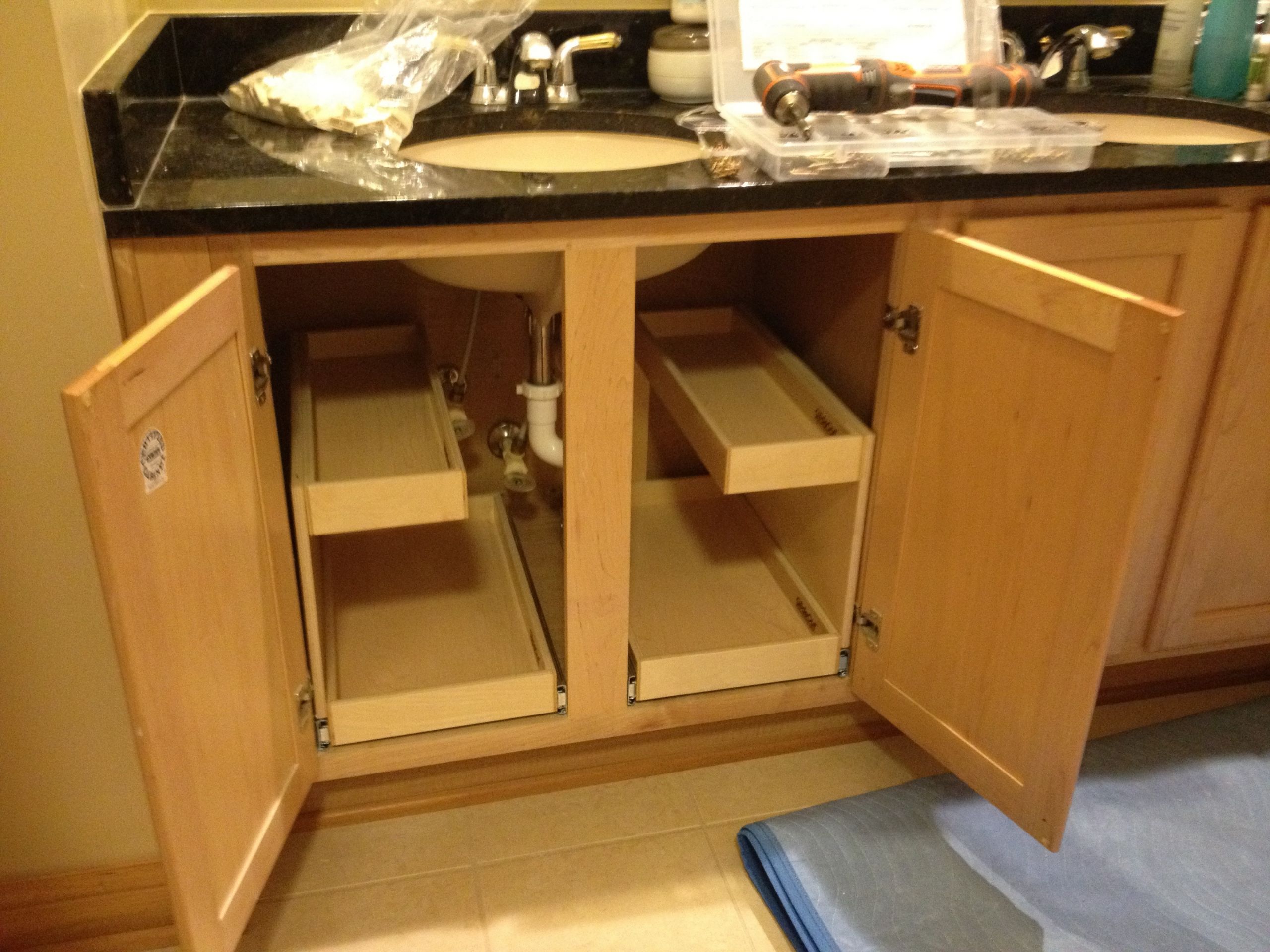 Pull Out Bathroom Cabinet Organizer
 